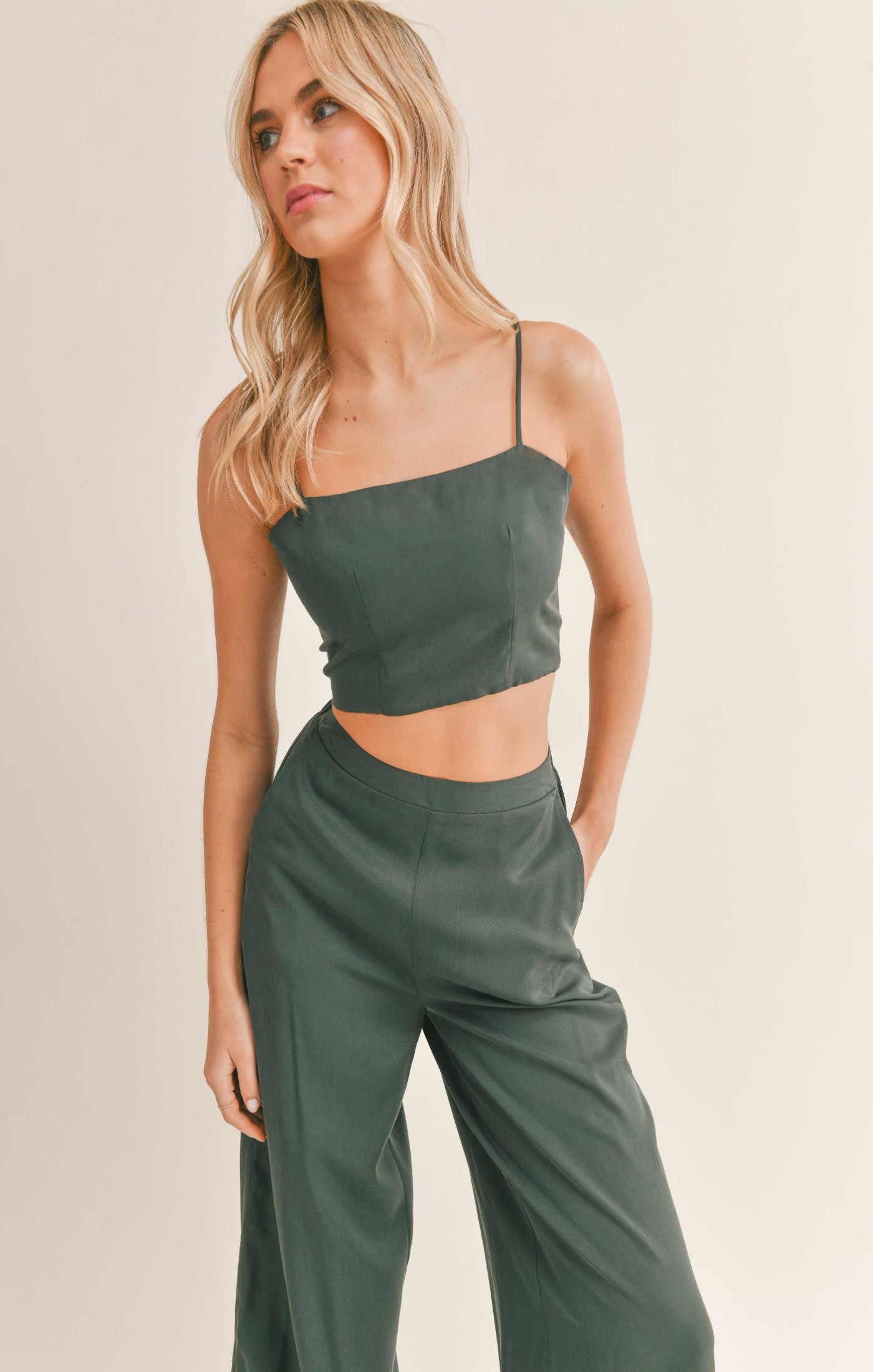 Evergreen Crop Tank Top FINAL SALE