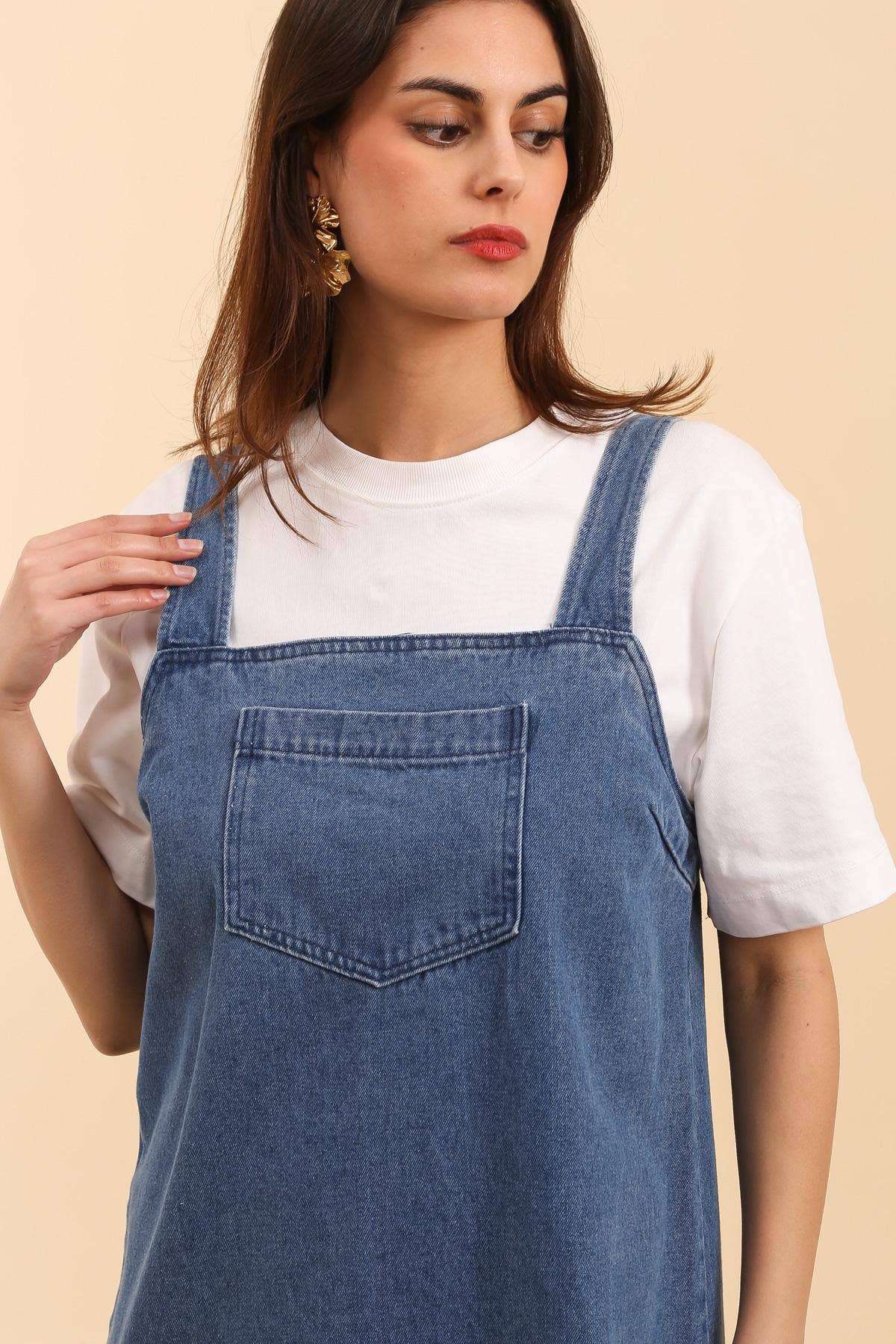 Abbi Denim Overall Dress