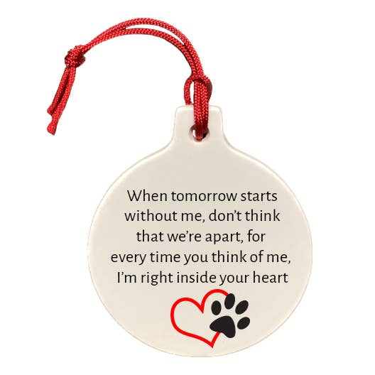 Memorial Pet Holiday Ornament  -  FINAL SALE