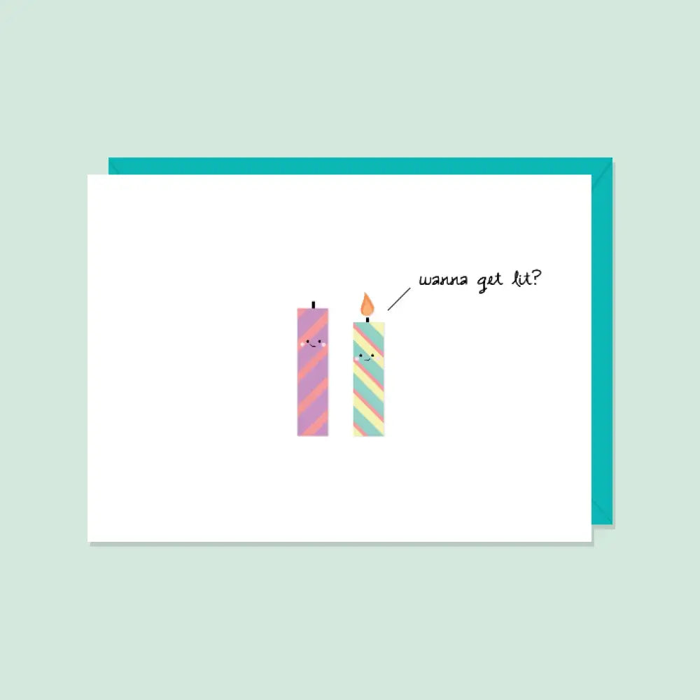 Get Lit Birthday Card