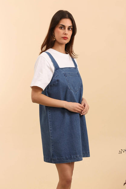 Abbi Denim Overall Dress