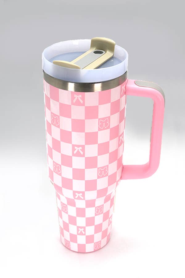 Bow Checker Tumbler Cup