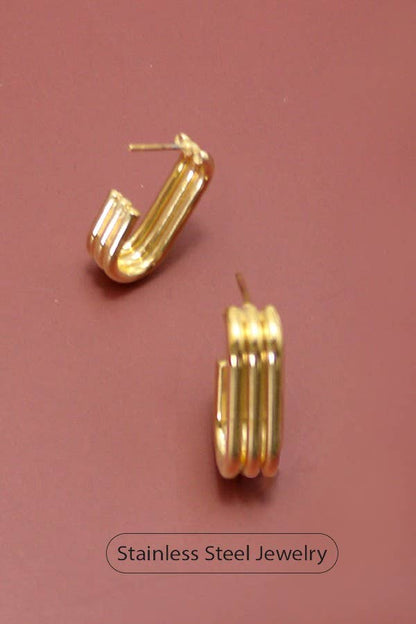 Rectangle Line Earrings