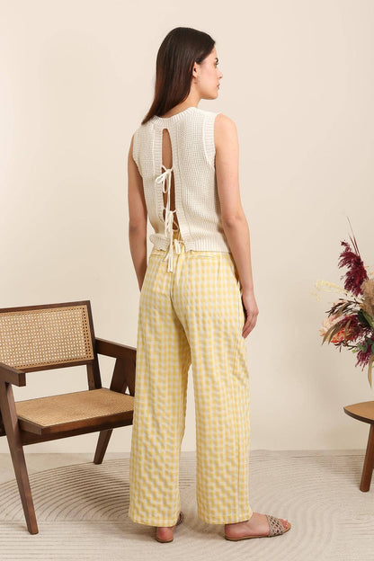 Vichy Trouser in Yellow