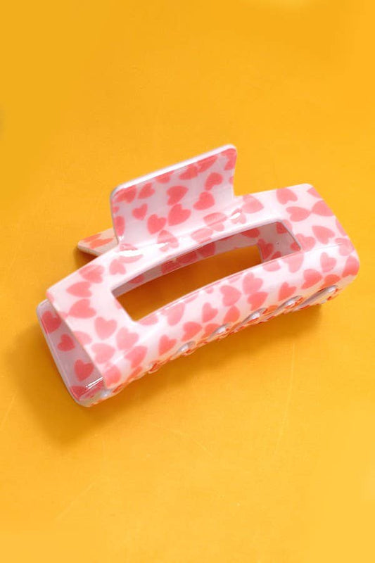 Pink Heart Jaw Clip