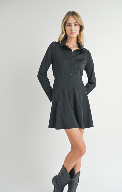 Full of Charm Flare Shirt Dress