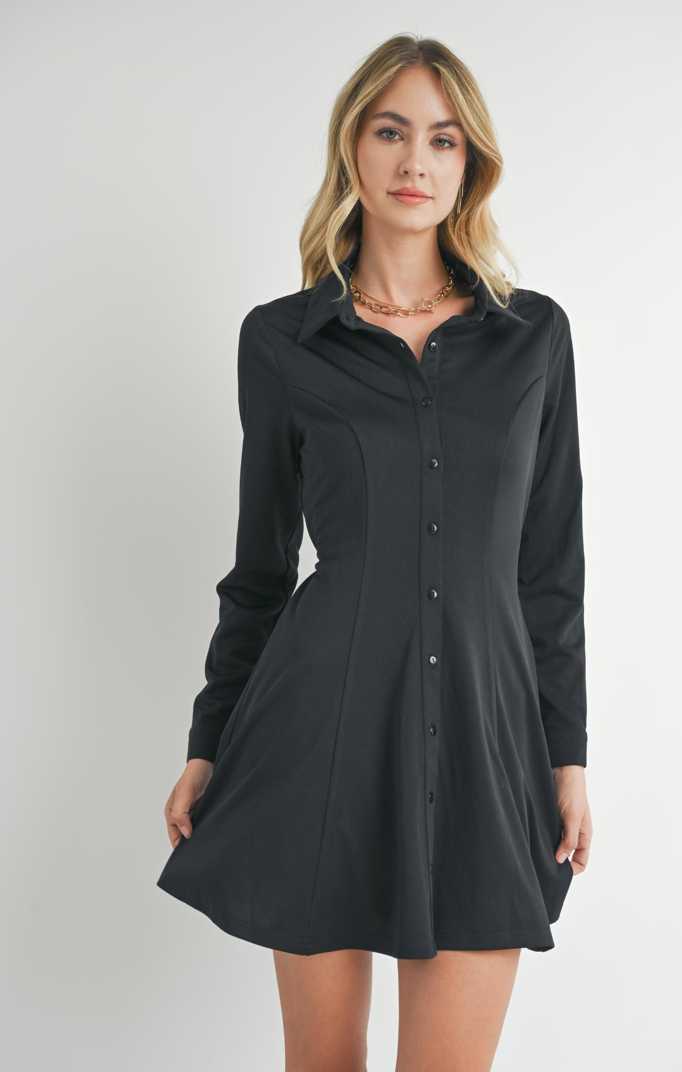 Full of Charm Flare Shirt Dress