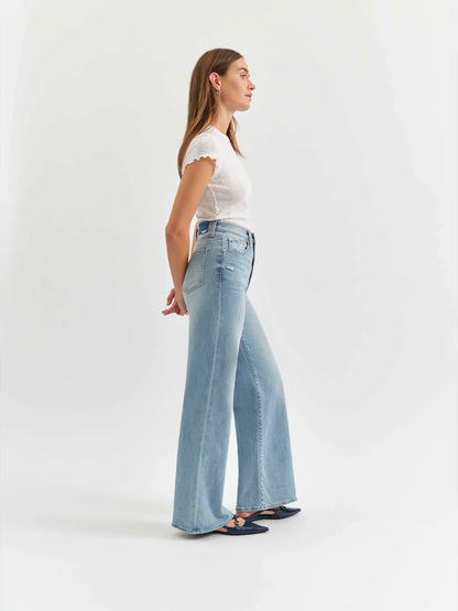 Far Out High Rise Wide Leg Jean