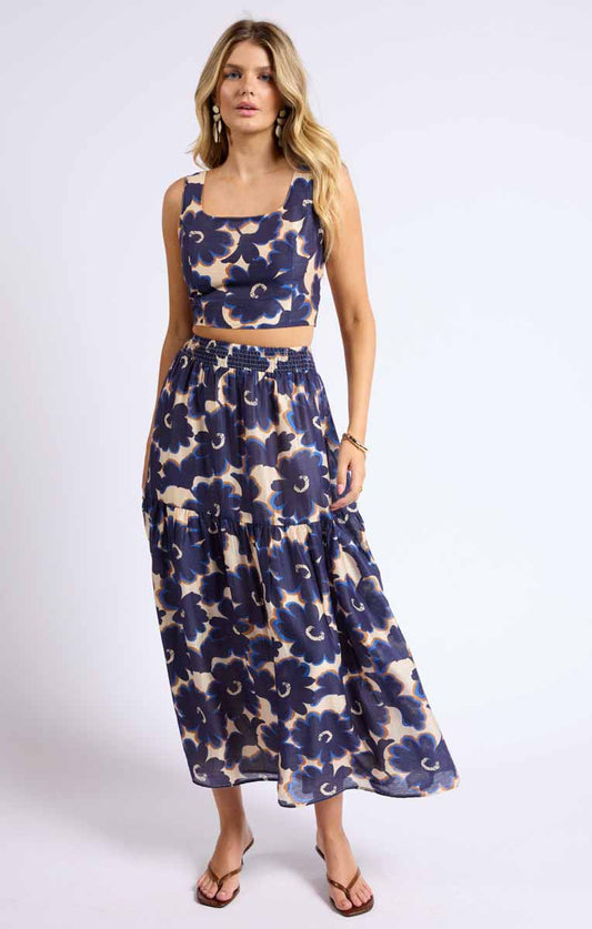 Flora Tiered Maxi Skirt