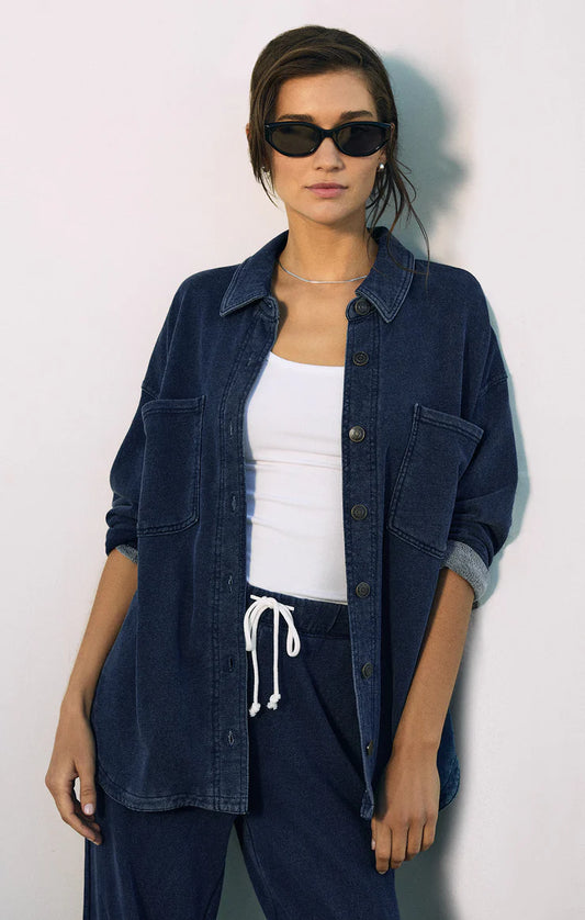 All Day Knit Denim Jacket in Indigo