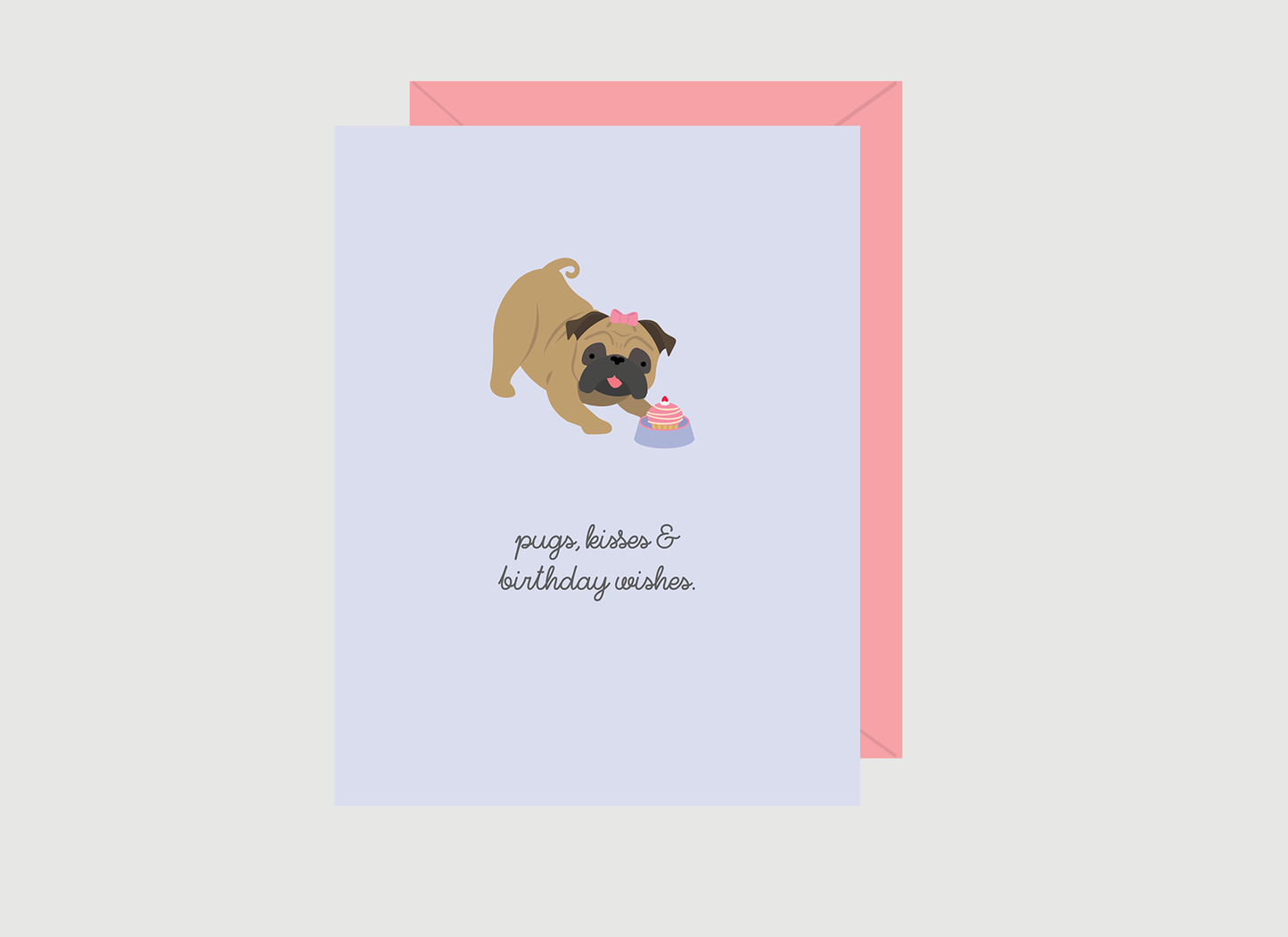 Pugs, Kisses & Birthday Wishes Card