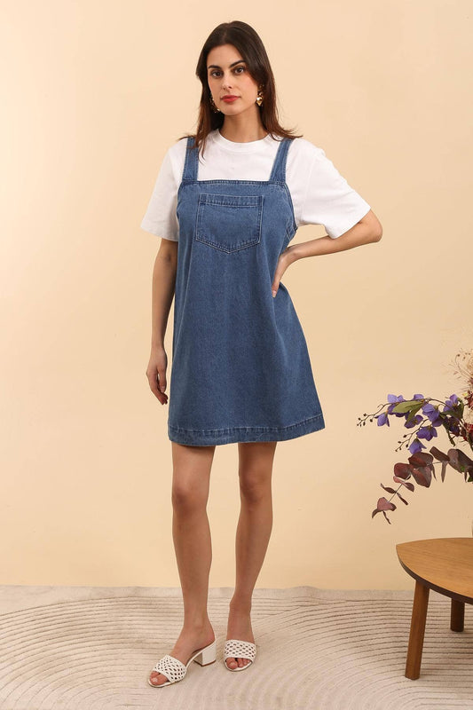 Abbi Denim Overall Dress