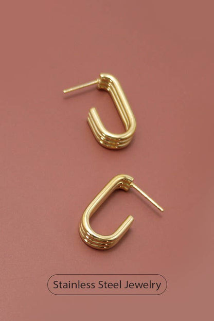 Rectangle Line Earrings