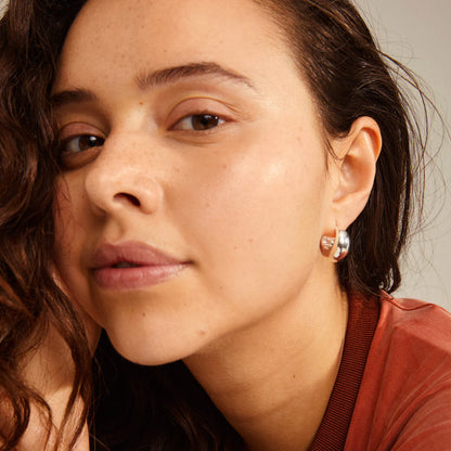 Ioanna Hoops in Silver