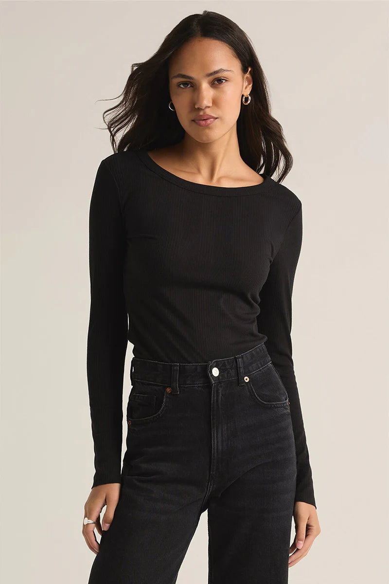 Variegated Layer Top in Black