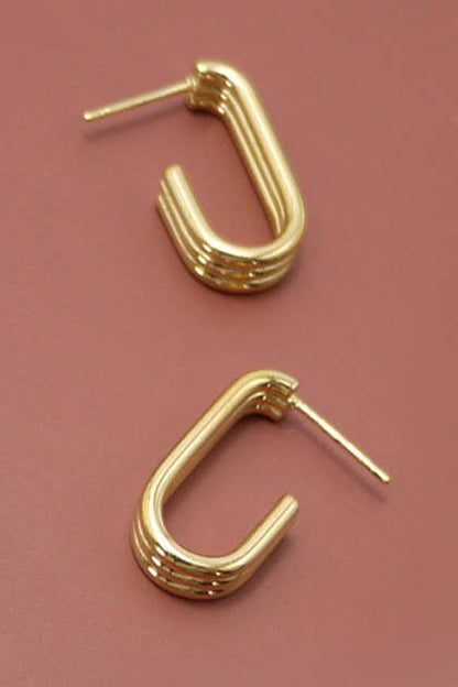 Rectangle Line Earrings