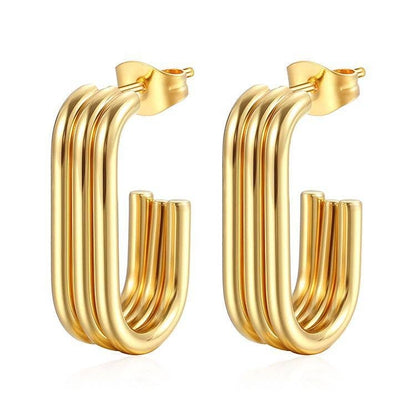 Rectangle Line Earrings