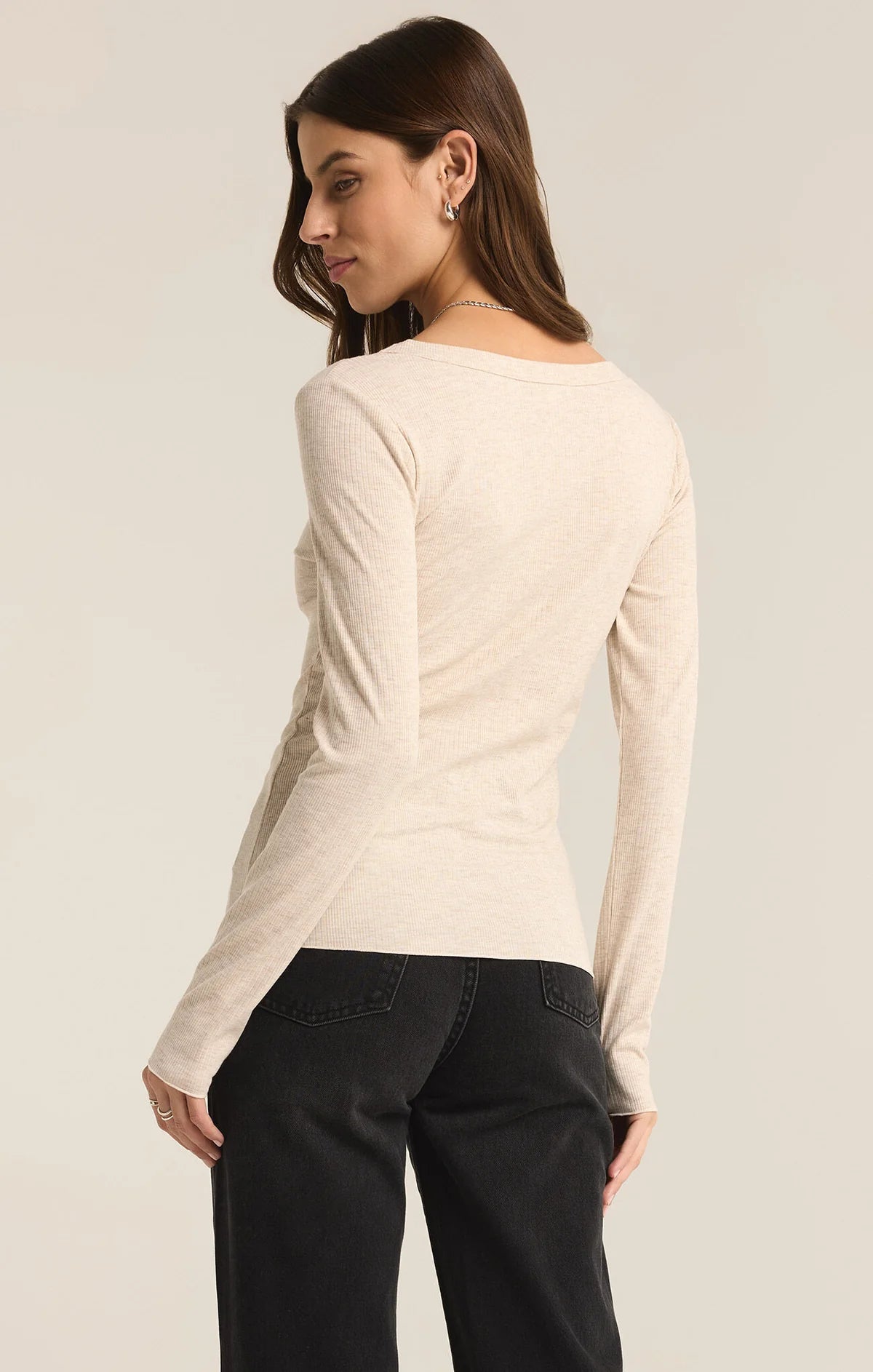 Variegated Layer Top in Oatmeal