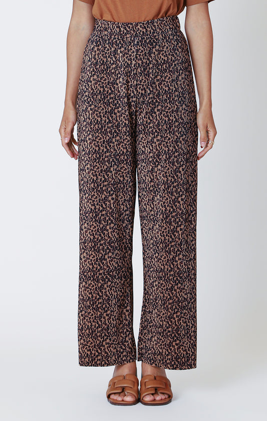 Georgia Wide Leg Leopard Pant