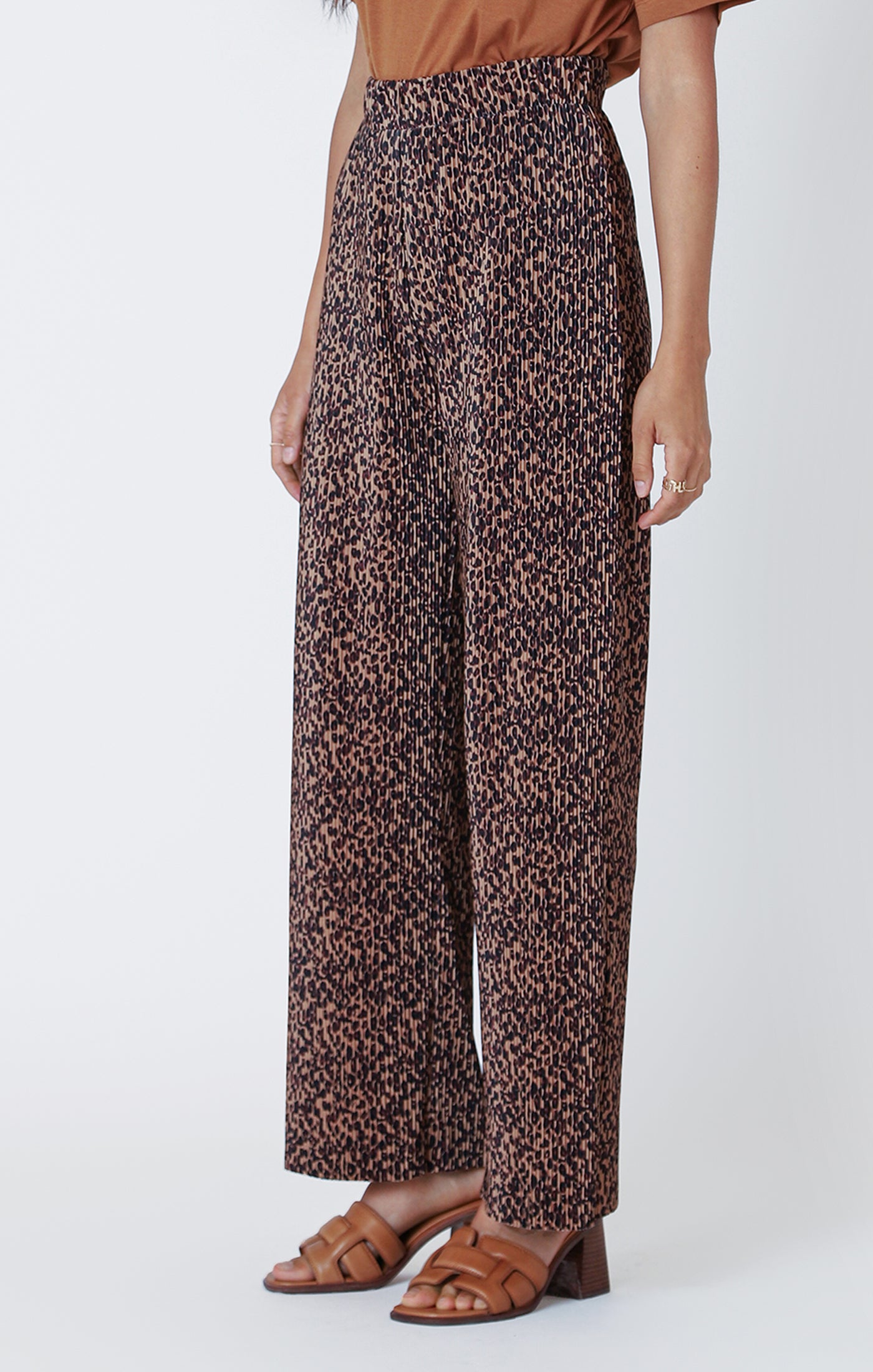 Georgia Wide Leg Leopard Pant